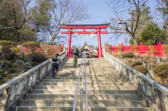高尾山の歴史ある薬王院鳥居