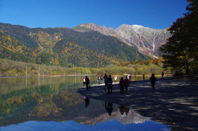 上高地の田代池(上高地宿泊)