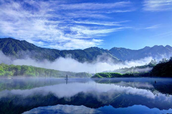 上高地の大正池(上高地宿泊)