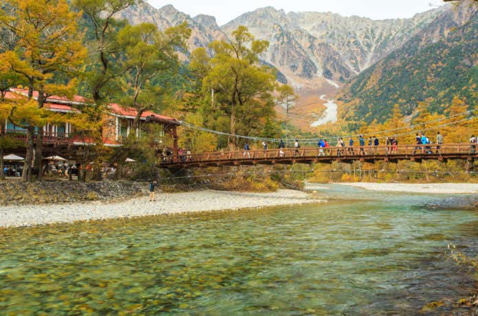 上高地河童橋(上高地の温泉情報)
