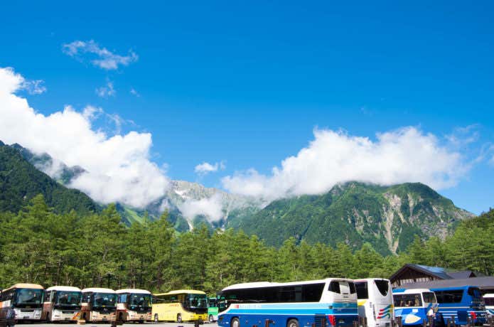 上高地の駐車場
