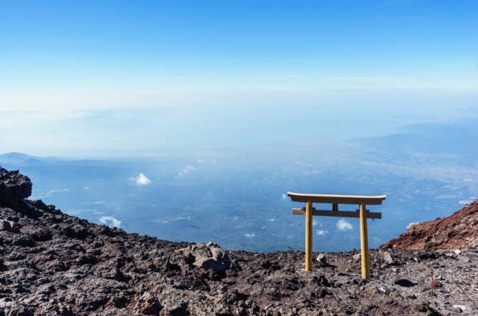 富士山頂からの眺め