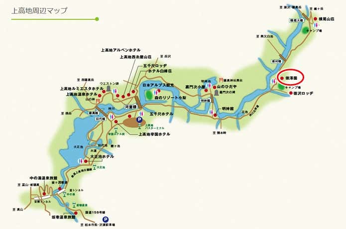上高地周辺マップ