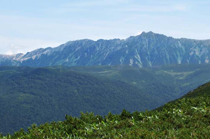 黒部五郎岳からの水晶岳