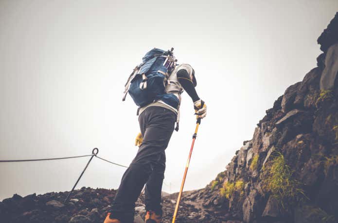落石　登山