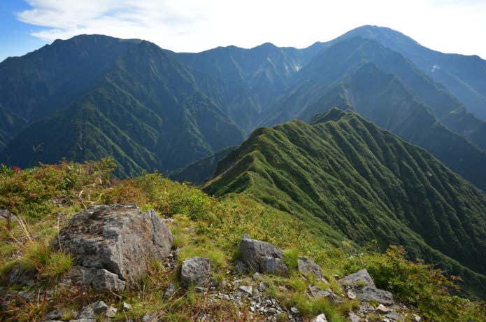 稜線から見える景色