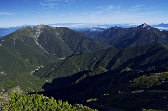 甲斐駒ヶ岳と仙丈ケ岳