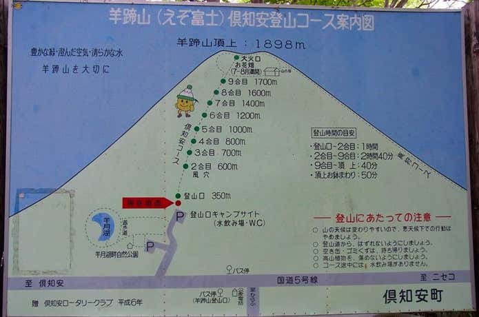 俱知安コース登山口