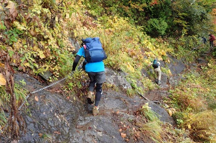 高妻山のトラバース