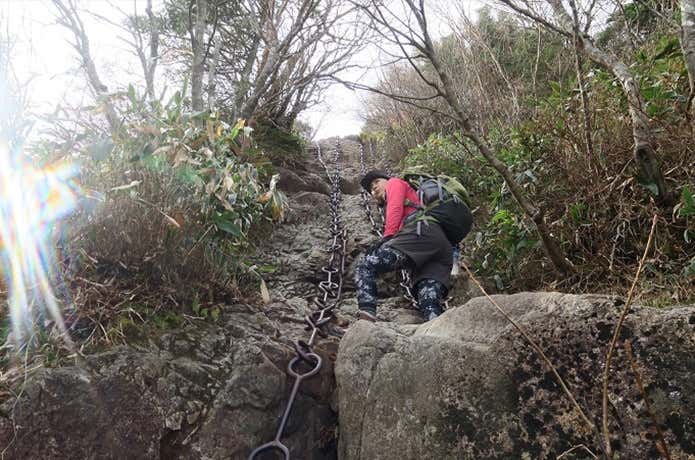 石鎚山の鎖場
