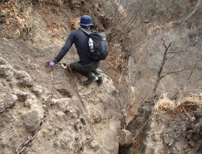 妙義山の鎖場