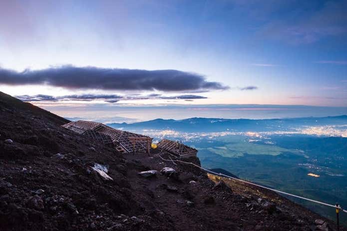 富士山9合目からの景色
