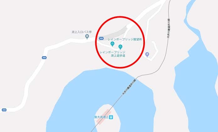奥大井湖上駅周辺マップ