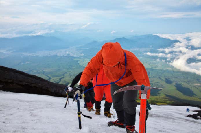 登山　撤退