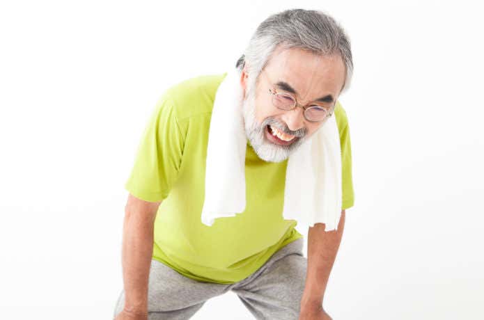 バテる男性