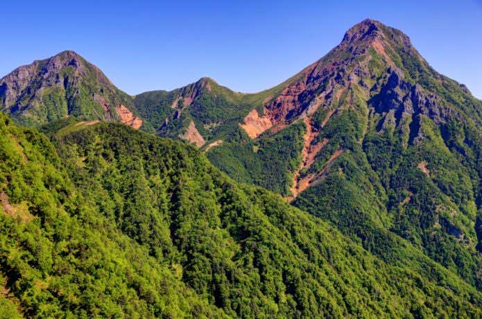 三ツ頭から見る赤岳・阿弥陀岳