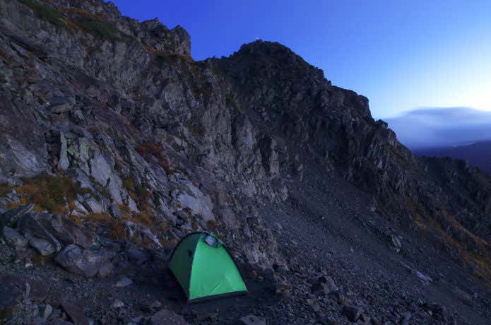 北穂高岳南稜テント場