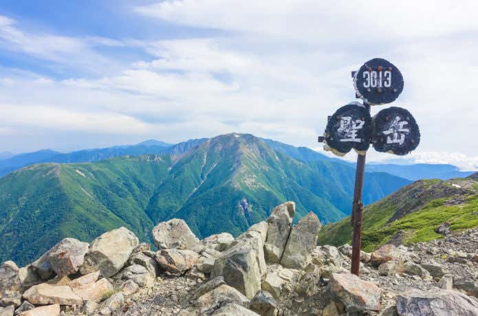 聖岳山頂の写真