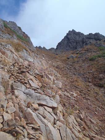 赤岳への登山道