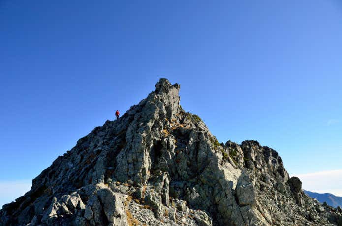 足場の悪い登山道