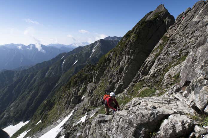 剱岳の登山者