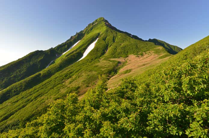 長官山山頂からの稜線