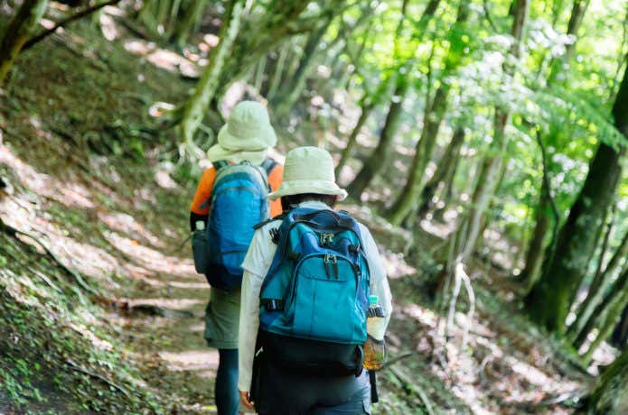 登山をしている人