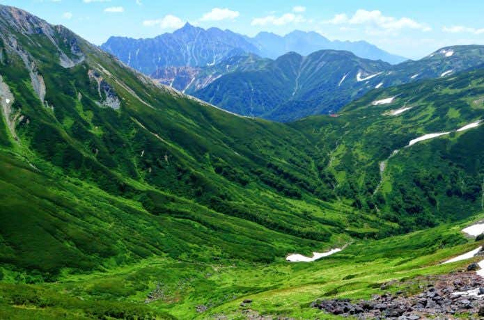 北アルプスの山々
