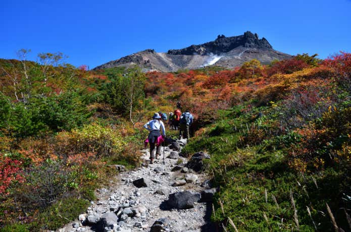 登山をしている人