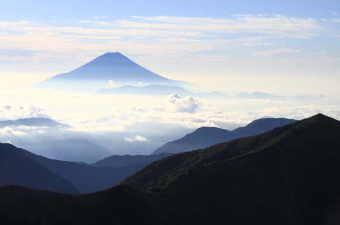 富士山と雲海