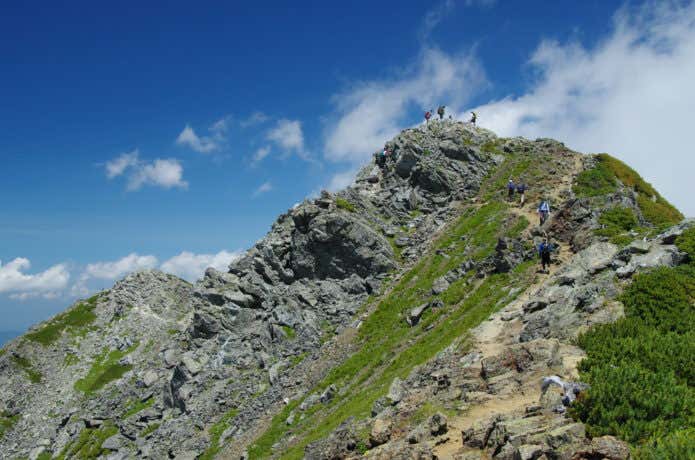 北岳山頂間近