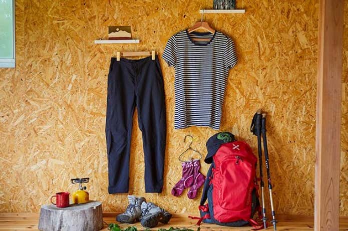 登山の服装と荷物