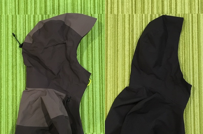 ハードシェルとブロックテックパーカ
