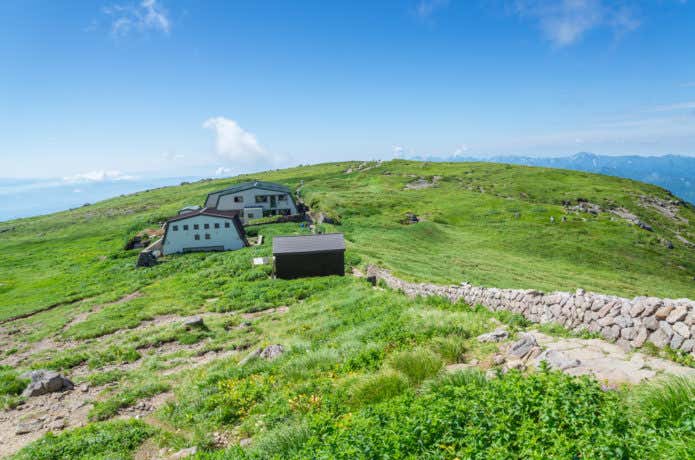 月山頂上小屋の風景