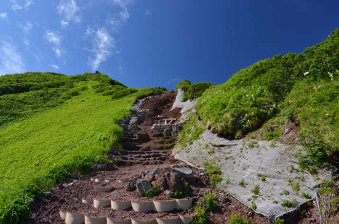 利尻山の登山道