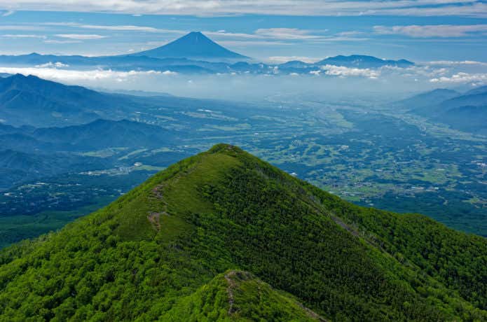 権現岳から望む富士山