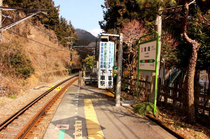 軍畑駅プラットホーム