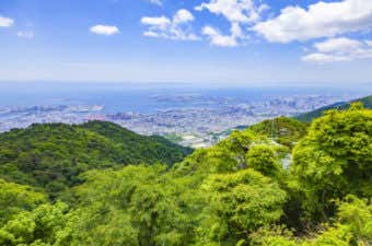 兵庫県の山から見下ろす景色