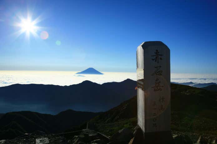 悪沢岳　赤石岳山頂