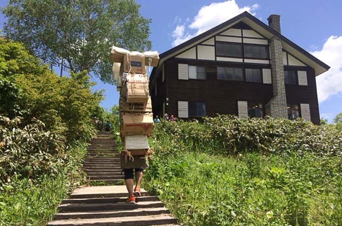 小屋につく前の天田さん