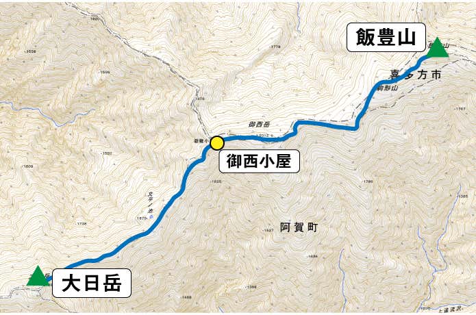 大日岳へのルート