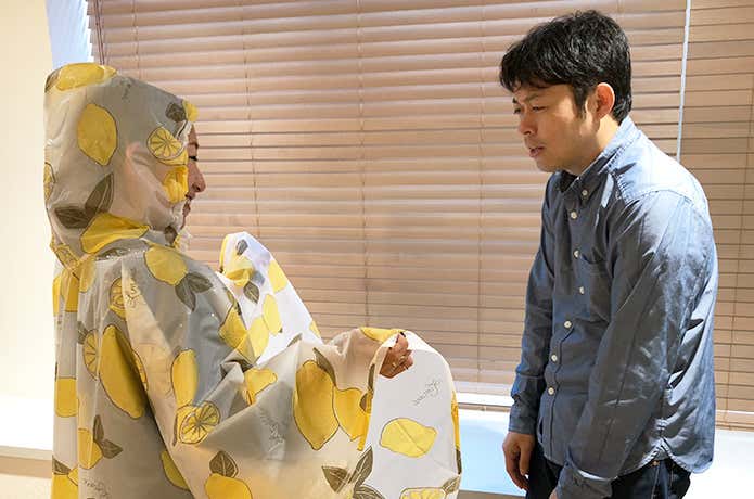 可愛いレインウェアにうきうきのJさん