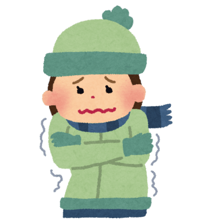 寒さで震える人
