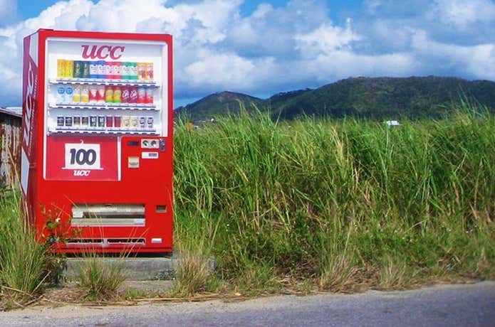 山の中の自販機