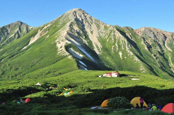 三俣山荘と鷲羽岳