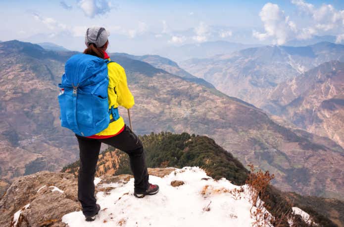 お気に入りのザックで快適登山