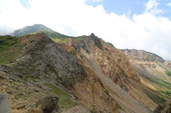 磐梯山の噴火口