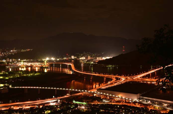 黄金山の夜景