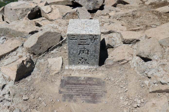 磐梯山山頂の三角点