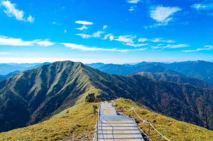 剣山の山頂からの眺め